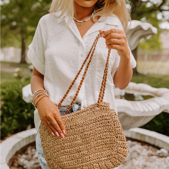 SOLD NWOT Sunny Pier Woven Purse - Picture 3 of 7